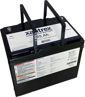 Xantrex Lithium Battery LiFePO4 (Group 27)- 105Ah 12v - Built in BMS, 6000 Deep Cycle Rechargeable Battery - Perfect for RV/Camper, Marine, Van, Solar and Off Grid Uses.
