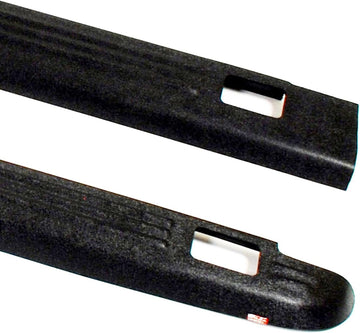 Wade 72-01151 Truck Bed Rail Caps Black Ribbed Finish with Stake Holes for 1999-2007 Silverado & Sierra 1500 2500 (Classic only) with 6.5ft Bed (Set of 2)