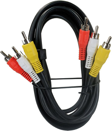 JR Products 47935 6-Feet RCA/A-V Triple Cable Jumper