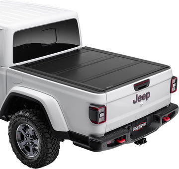 UnderCover Ultra Flex Hard Folding Truck Bed Tonneau Cover | UX32010 | Fits 2020-2023 Jeep Gladiator 5' Bed (60") Matte Black