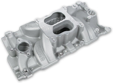 Weiand 8125 Street Warrior Square/Spread Bore Satin Intake Manifold