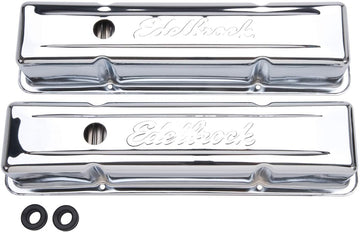 Edelbrock 4649 Signature Series Chrome Valve Cover