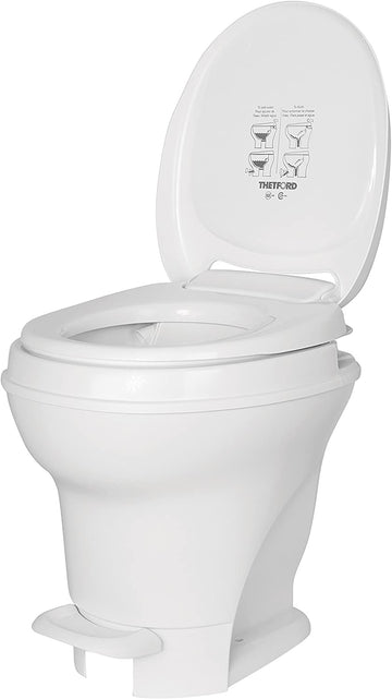 Aqua-Magic V RV Toilet Pedal Flush /High Profile / White, by Thetford - 31671 High White