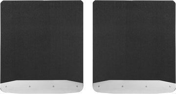 Luverne 251724 Textured Rubber Mud Guards with Polished Stainless Steel Plates - Truck Mud Flaps - 1 Pair