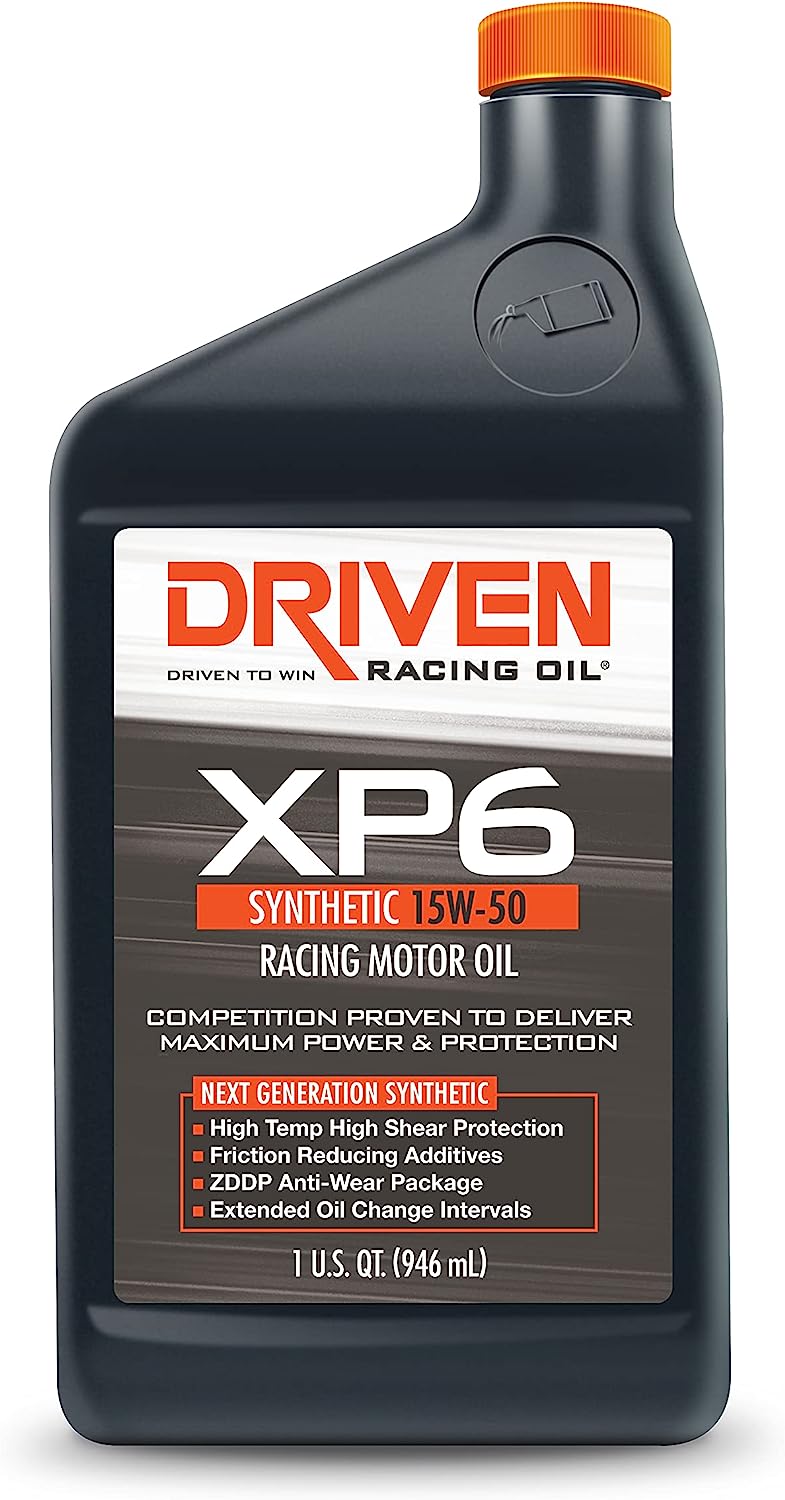 Joe Gibbs Driven Racing Oil 01006 XP6 15W-50 Synthetic Racing Motor Oil - 1 Quart Bottle
