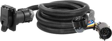 CURT Manufacturing 56000 10-Foot Vehicle-Side Truck Bed 7-Pin Trailer Wiring Harness Extension for Select Chevrolet, Dodge, Ford, GMC and Nissan Trucks