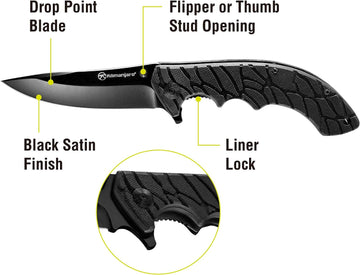 Kilimanjaro Makazi 9-Inch Folding Knife Black