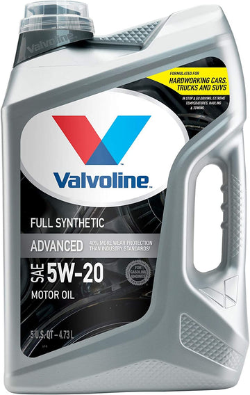Valvoline Advanced Full Synthetic SAE 5W-20 Motor Oil 5 QT