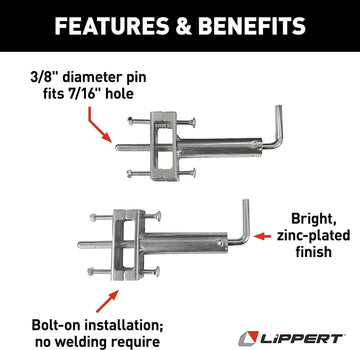 Lippert 308287 Quick Release Pull Pin for Fifth Wheel Landing Gear Pair