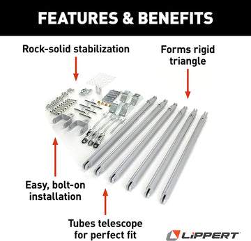 Lippert 191023 JT's Strong Arm Fifth-Wheel Jack Stabilizer Kit