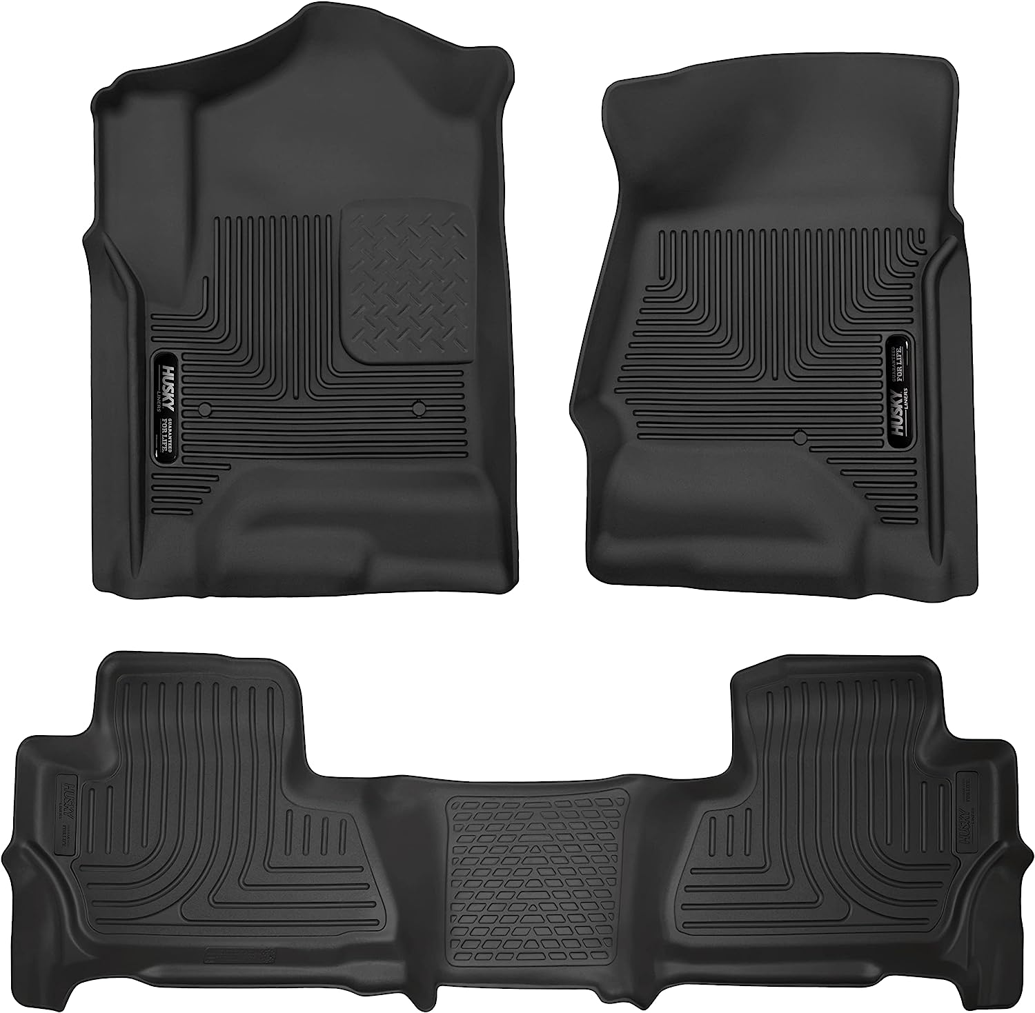 Husky Liners 99201 WeatherBeater Black Front and 2nd Seat Floor Liner Black Weatherbeater Front & 2nd Seat Floor Mats