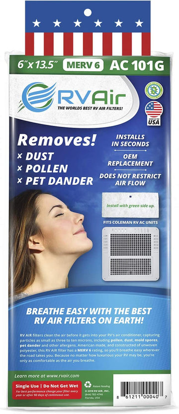 COLEMAN OEM SURE CUT MERV-6 AC FLTR 1 Count (Pack of 1) AC 101G