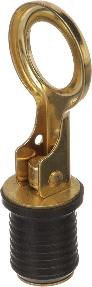 Attwood Marine Brass Handle Snap-Handle Drain Plug