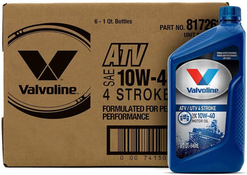 Valvoline 4-Stroke ATV/UTV SAE 10W-40 Motor Oil 1 QT, Case of 6
