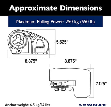 Lewmar Pro Sport 550 12V, 1/4