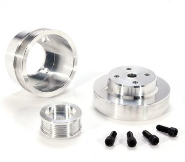 BBK Performance 1553 Underdrive Pulley Kit for Ford Mustang 5.0L - 3 Piece Lightweight CNC Machined Aluminum Kit