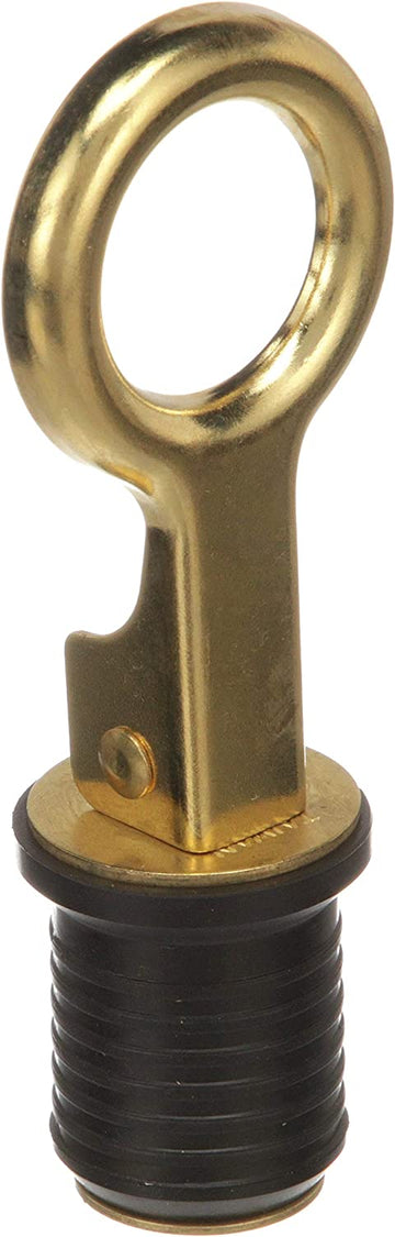 Attwood Marine Brass Handle Snap-Handle Drain Plug