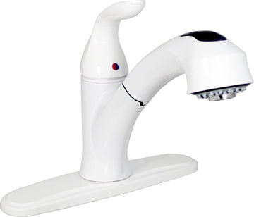 Phoenix PF231241 Single Handle Pull Out Kitchen Faucet, White