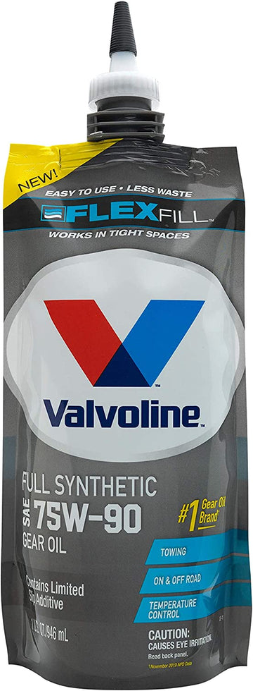 Valvoline FlexFill Full Synthetic SAE 75W-90 Gear Oil 1 QT Pouch Synthetic 1 QT 75W-90