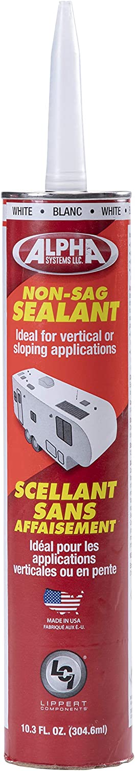 Lippert 1010 Non-Sag Sealant for 5th Wheel RVs, Travel Trailers and Motorhomes White