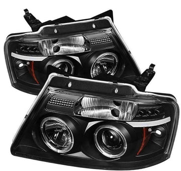 Spyder Auto 5010209 LED Halo Projector Headlights Black/Clear