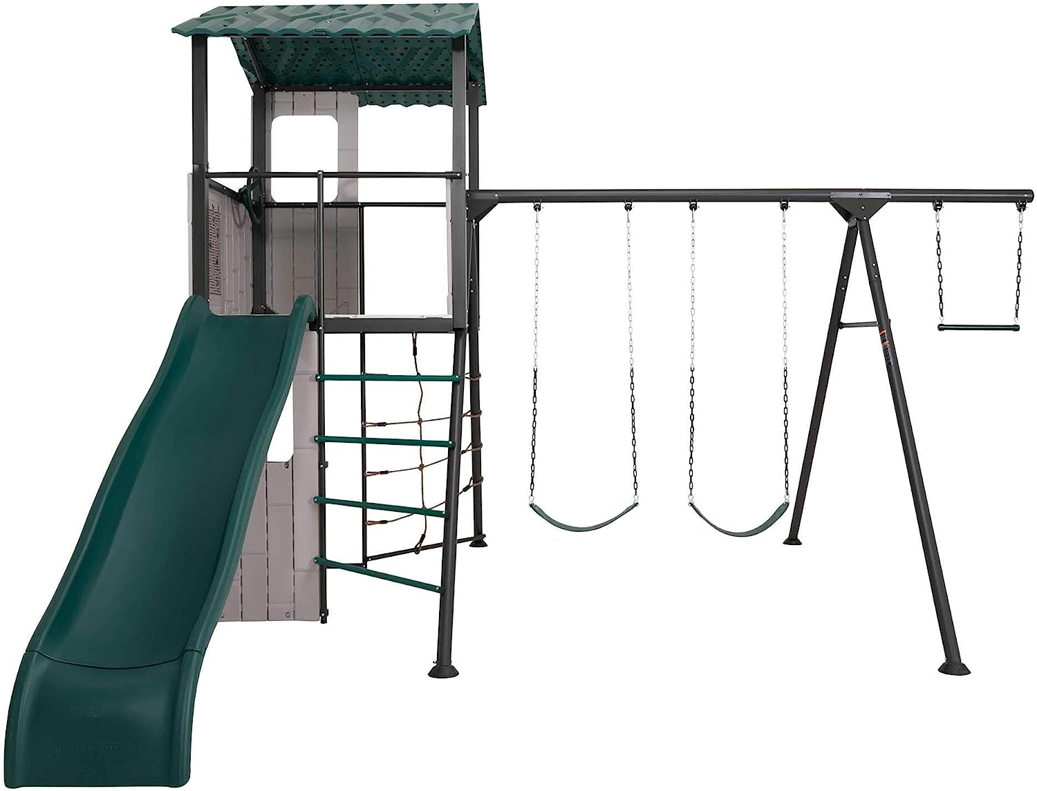 Lifetime 90913 Adventure Clubhouse Swing Set, Brown/Green