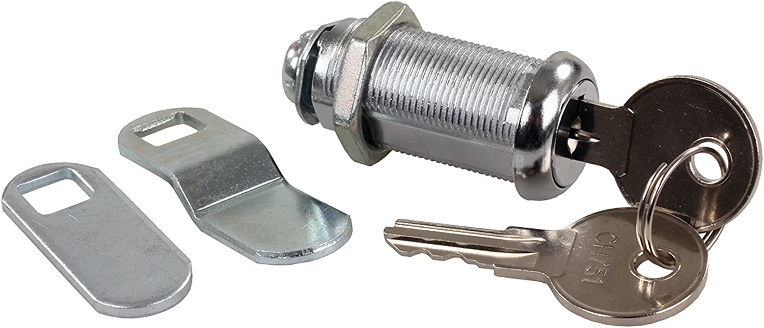 JR Products (00335) 1-3/8" Standard Compartment Door Key Lock 1-3/8 Inch