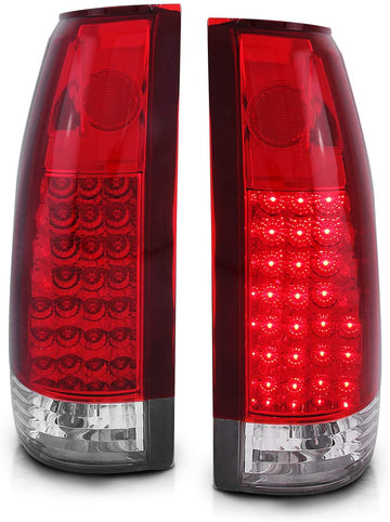 Anzo USA 311004 Chevrolet Red/Clear LED Tail Light Assembly - (Sold in Pairs)