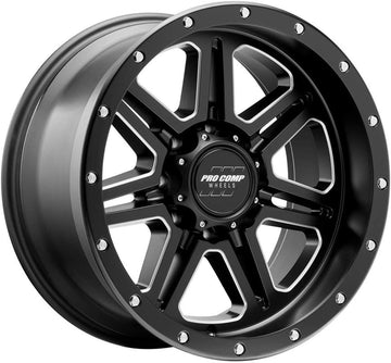 Pro Comp Wheels Apex Black Wheel with Painted (17 x 9. inches /5 x 5 inches, -6 inches Offset)