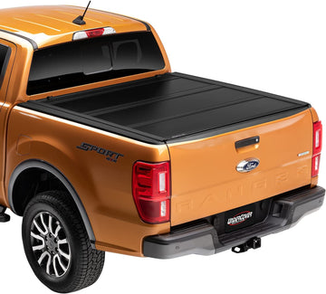 UnderCover Ultra Flex Hard Folding Truck Bed Tonneau Cover | UX42002 | fits 2005-2015 Toyota Tacoma 5ft Short Bed Crew Matte Black Finish 5' Bed