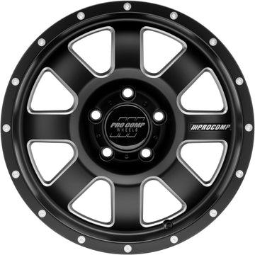 Pro Comp Wheels Trilogy Black Wheel with Painted (20 x 10. inches /5 x 5 inches, -18 inches Offset)