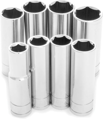 Performance Tool W32300 8-Piece 1/2-Inch Drive SAE Deep Socket Set 8pc 1/2" Dr SAE DW Socket Set