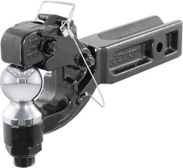 CURT Manufacturing 48012 Pintle Hitch with 2-5/16-Inch Trailer Ball Black Fits 2-1/2-Inch Receiver 20,000 LBS, 15-Inch Length