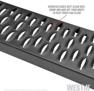 Westin Textured Black Grate Steps Running Boards Textured Black Running Boards 79 inches