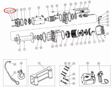 Smittybilt 97412-15 Winch Long Bolt Hardware Set For XRC-12K GEN2 Winch PN[97412] Winch Long Bolt Hardware Set