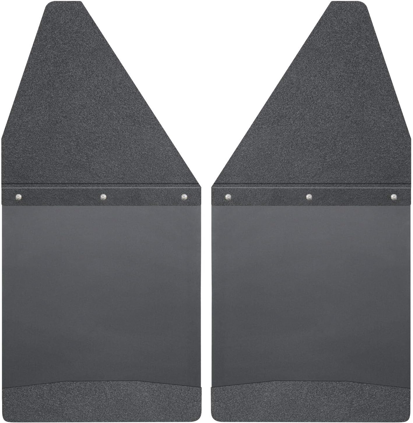 Husky Liners 17101 Front/Rear Custom Fit Kick Back Mud Flap (Black) (12" Wide Top and Black Weight)