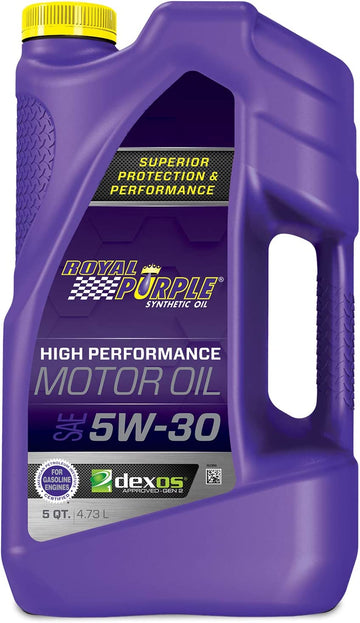 Royal Purple 51530 API-Licensed SAE 5W-30 High Performance Synthetic Motor Oil, 5 Quart Jug 5 Quart (160 Ounces)