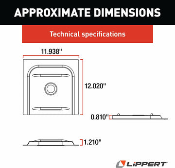 Lippert 234101 RV Entry Door Bubble Slider Panel Clear