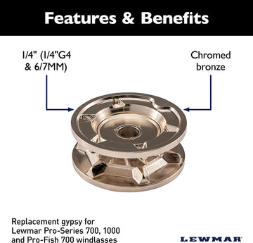 Lewmar Pro Series Gypsy RC 1/4