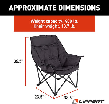 Lippert 2021128654 Big Bear Camping Chair - Dark Gray