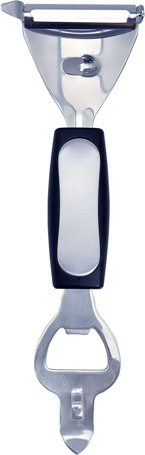 HIC Bar Bar Tool, Bottle Opener, Can Punch and Citrus Peeler, Japanese Stainless Steel, BPA Free 4-in-1 Bar Tool