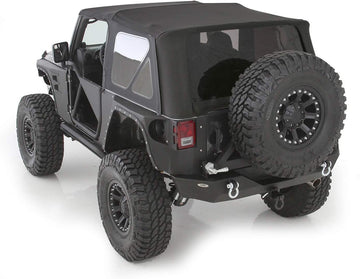 Smittybilt Replacement Soft Top with Tinted Windows and No Upper Doors (Black Diamond) - 9070235