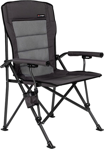 Lippert Components Heavy-Duty Outdoor Folding Camping Chair with armrests and Carry Bag