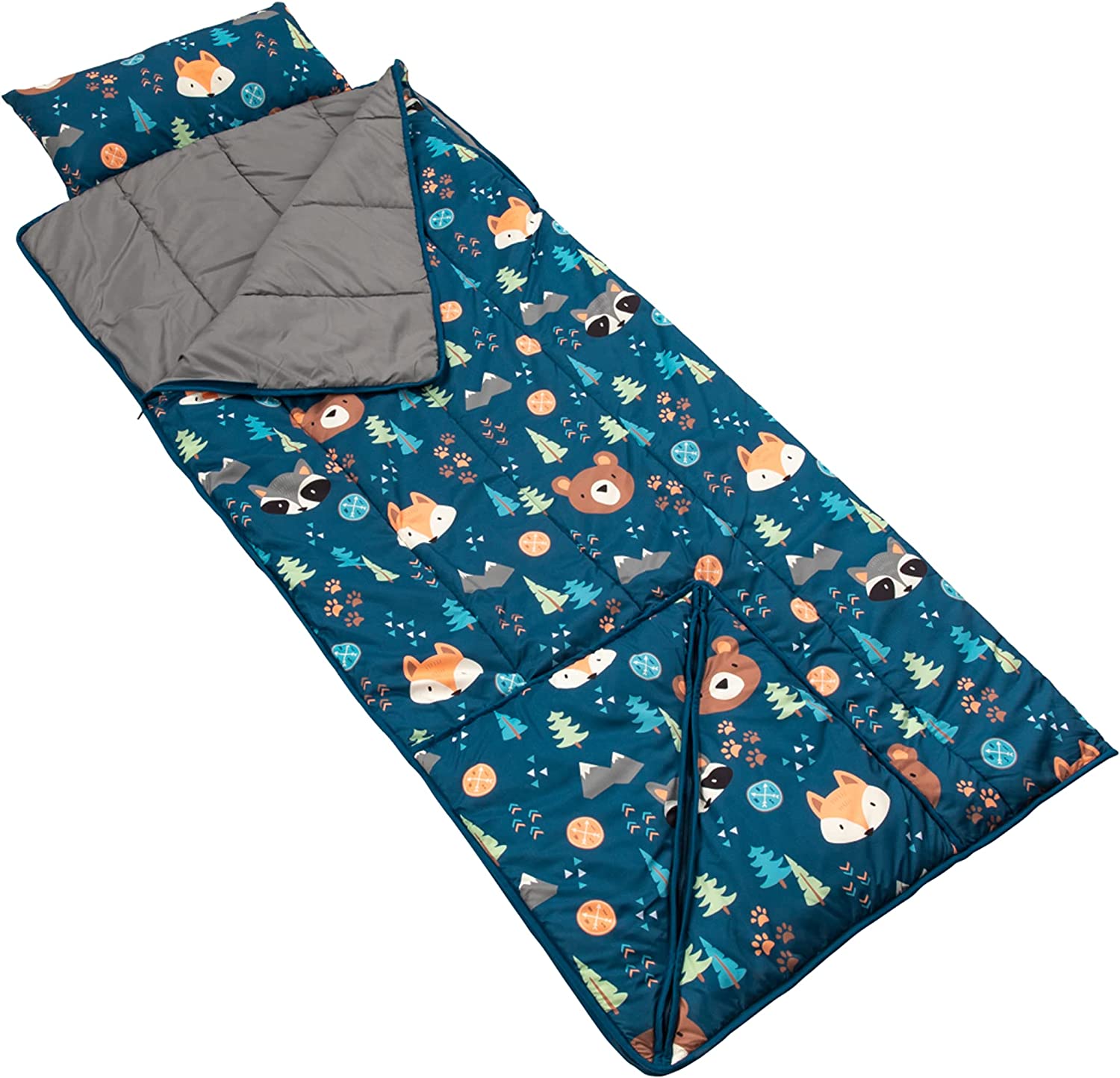 Lippert 2022107836 Thomas Payne Kids Sleeping Bag with Pillow - Wilderness Print