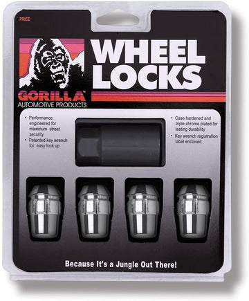 Gorilla Automotive 71631N Acorn Wheel Locks (12mm X 1.50 Thread Size)-Pack of 4 12 millimeter x 1.50 Chrome