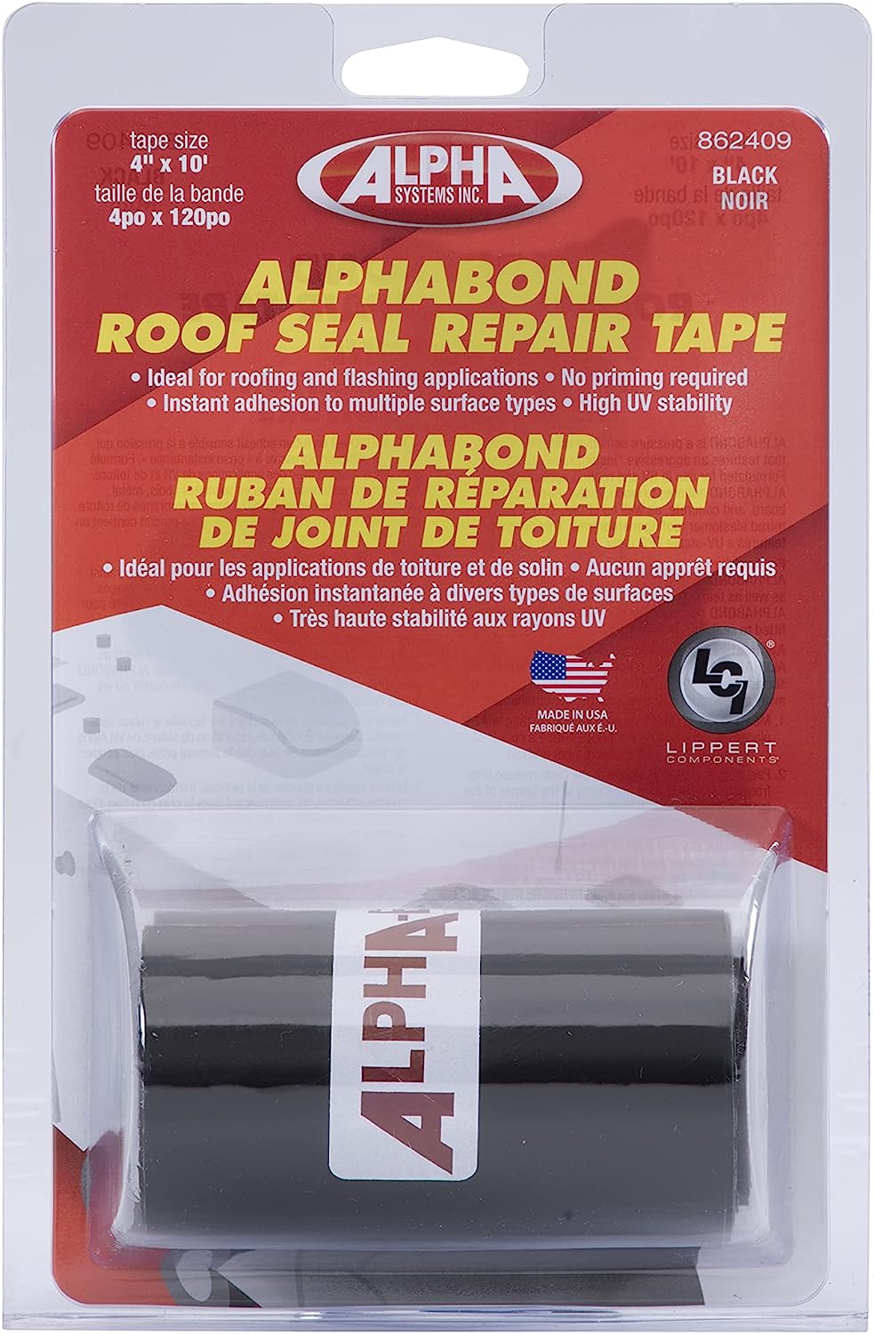 Lippert Alphabond TPO Tape for RV Roofs Black