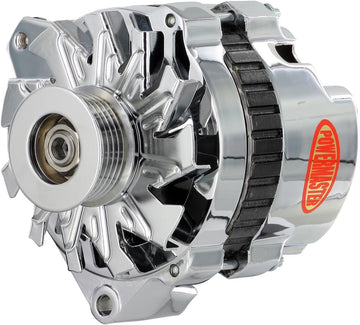 Powermaster 37861 Chrome GM CS130 140 AmpAlternator, 1 Pack