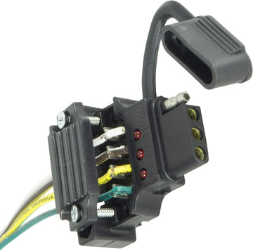 Hopkins 48192 Endurance Quick Fix Trailer Side 4-Flat Connector, Black