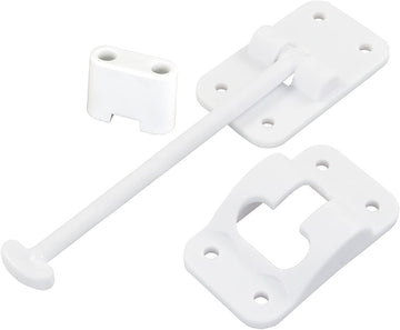 JR Products 10444B Colonial White 6-Inch T-Style Door Holder with Bumper
