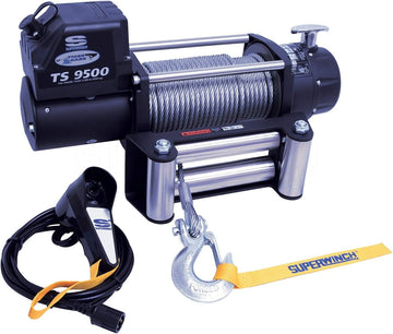 Superwinch 1595200 Tiger Shark 12V DC Winch with Roller Fairlead- 9,500 lbs. Capacity TS9500